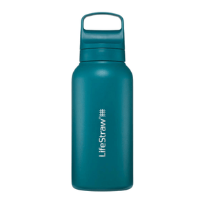 LifeStraw Water Bottle 1 L / Laguna Teal Go 2.0 Stainless Steel Water Filter Bottle LGV41STLWW