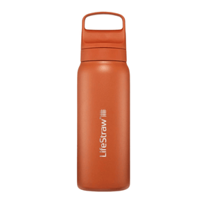 LifeStraw Water Bottle 700 ml / Kyoto Orange Go 2.0 Stainless Steel Water Filter Bottle LGV42SORWW