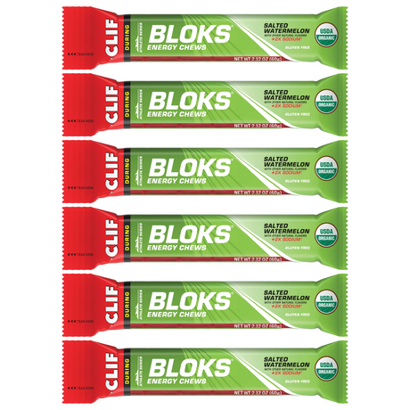 Clif Energy Chews 6 Pack / Salted Watermelon BLOKS Energy Chews CLIF586