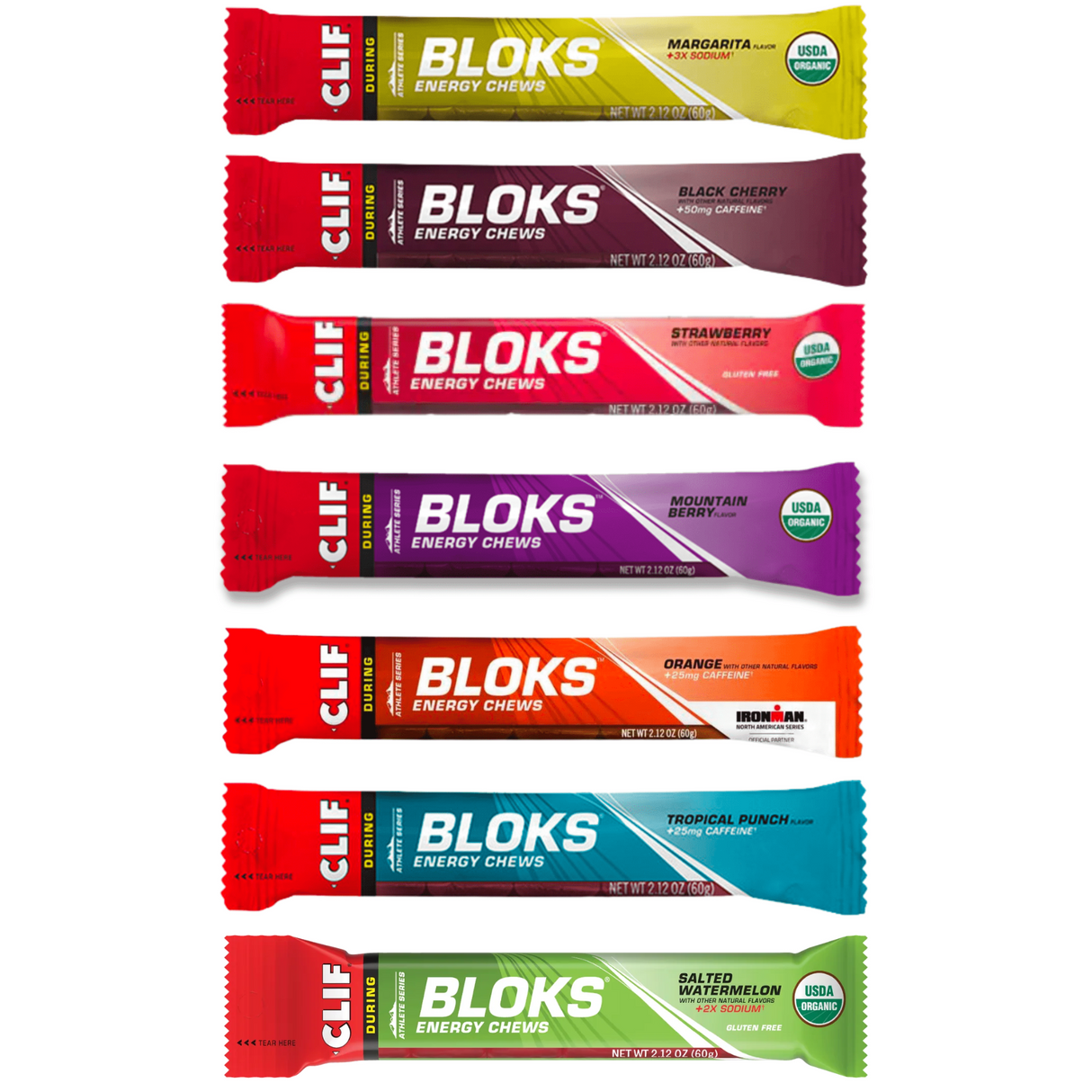 Clif Energy Chews 7 Pack / Mixed Box BLOKS Energy Chews