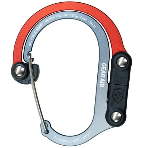 Gear Aid Gear Clip Medium / Hot Rod Red Heroclip Hybrid Carabiner Gear Clip 10213210168M