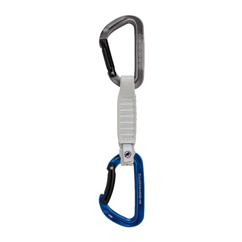 Mammut Carabiner Grey-Blue / 12 cm / Per piece Workhorse Keylock Quickdraws - 6 Pack 2040-02711-33275-74